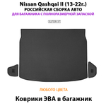 Коврики ЭВА в багажник авто для Nissan Qashqai II (13-22г.) российская сборка авто, полноразмерная запаска