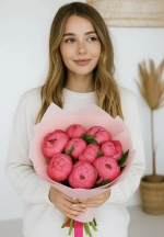 Букет из пионов "Coral dreams"