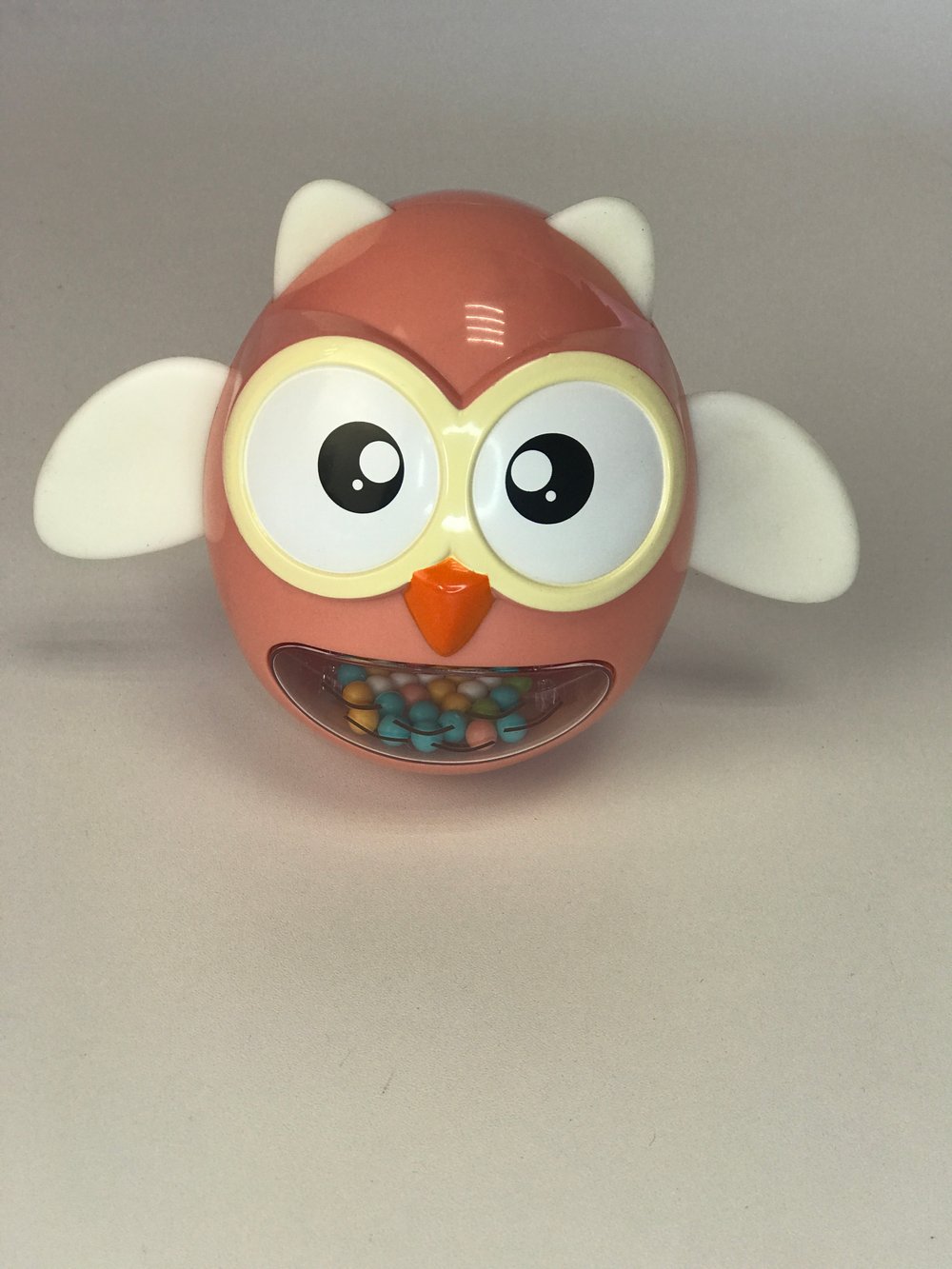 Погремушка Сова - неваляшка, цвет розовый (S-Y024)