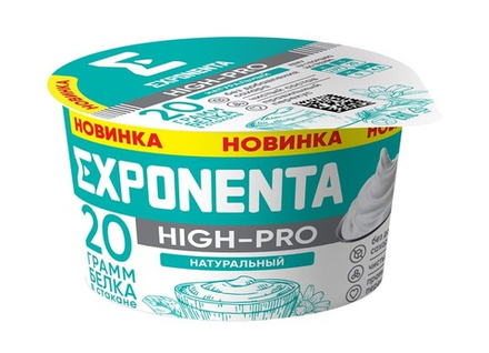 Продукт кисломолочный "Exponenta High-Pro" Натуральный 160г. Горецкий ПК
