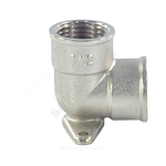 Угольник латунь никель установочный Ду 15 (1/2") 2 отверстия ВР/ВР SantechSystems