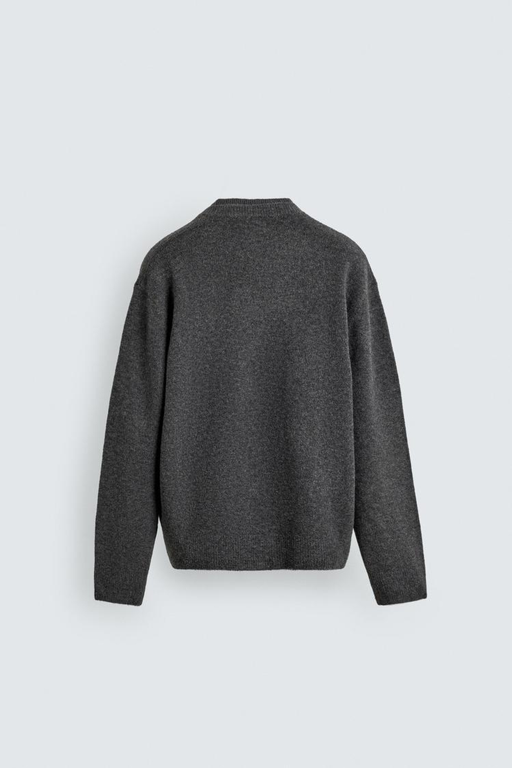 ZARA ПОЛО ВЯЗАНЫЙ, СЕРЫЙ