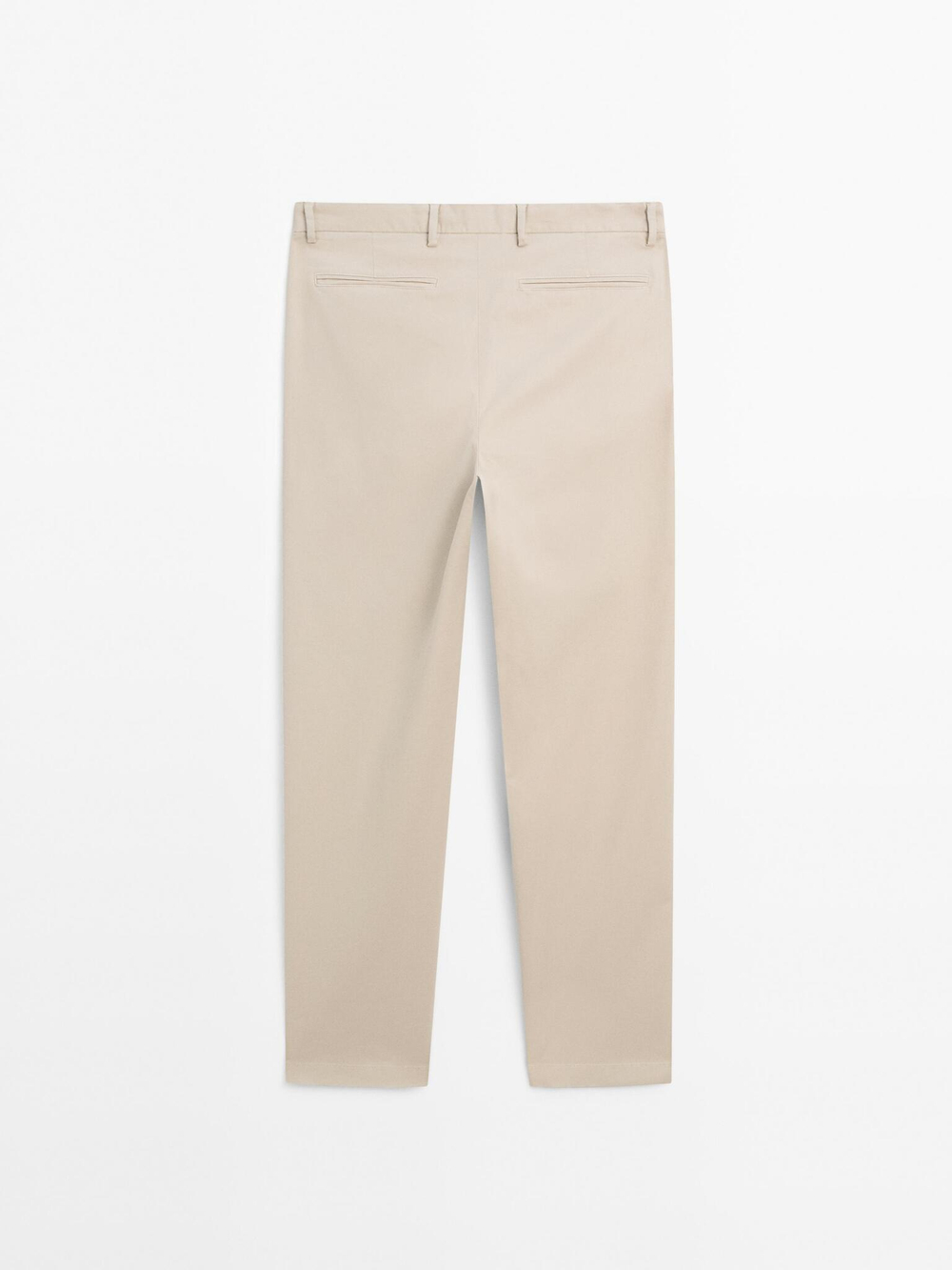 Massimo Dutti Облегающие текстурированные брюки, бежевый