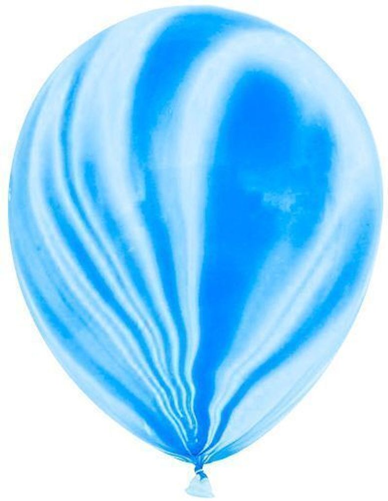 Шар с рисунком Мраморные Голубой агат