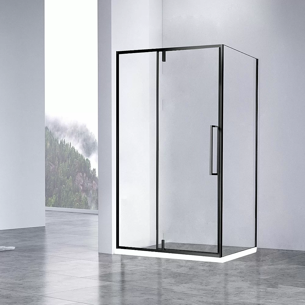 Душевой уголок Vincea Slim-N VSR-4SNP1010CLB 100x100 профиль черный/стекло прозрачное