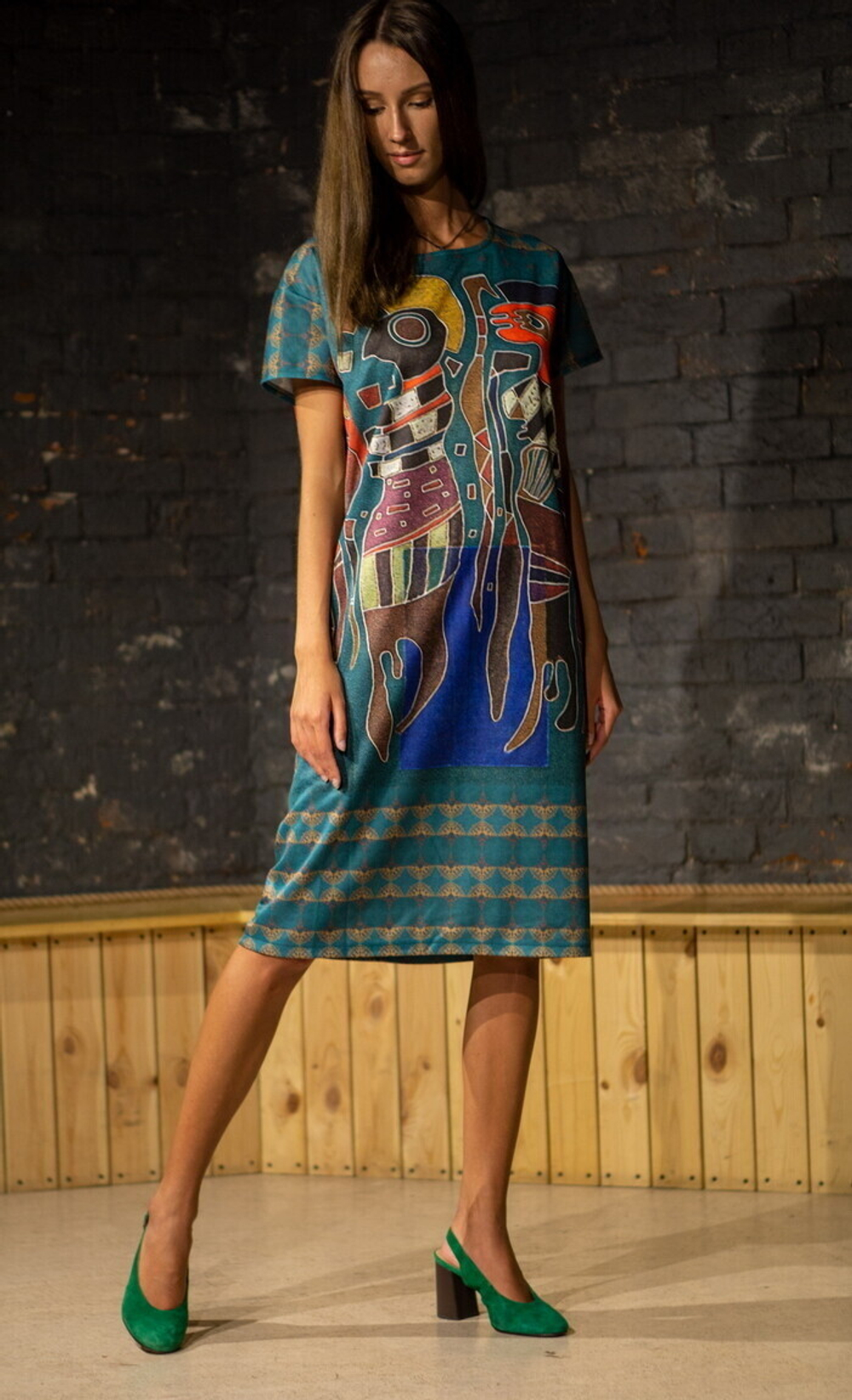 Платье "Четыре фигуры», по мотивам картины Василия Кандинского "Четыре фигуры на трех квадратах"