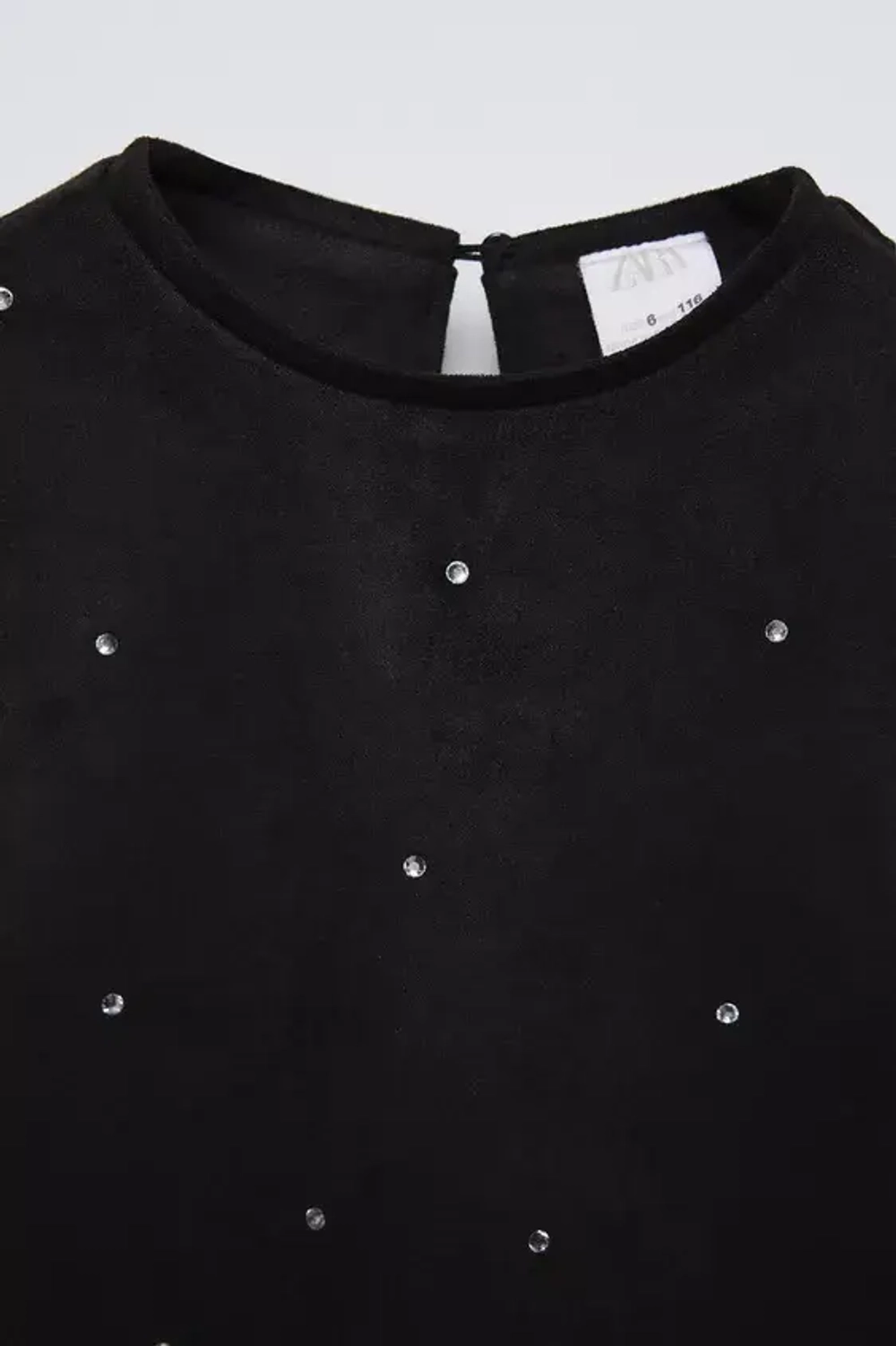 ZARA ПЛАТЬЕ ИЗ ИСКУССТВЕННОЙ ЗАМШИ, ЧЕРНЫЙ