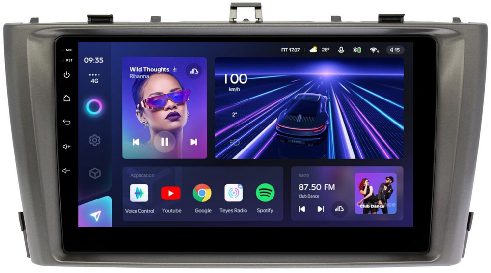 Магнитола для Toyota Avensis 2008-2015 (рамка серая) - Teyes CC3L на Android 10, 8-ядер, CarPlay, 4G SIM-слот
