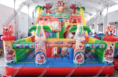 Коммерческий батут "В погоне за медведем 3" 10*6*5 м