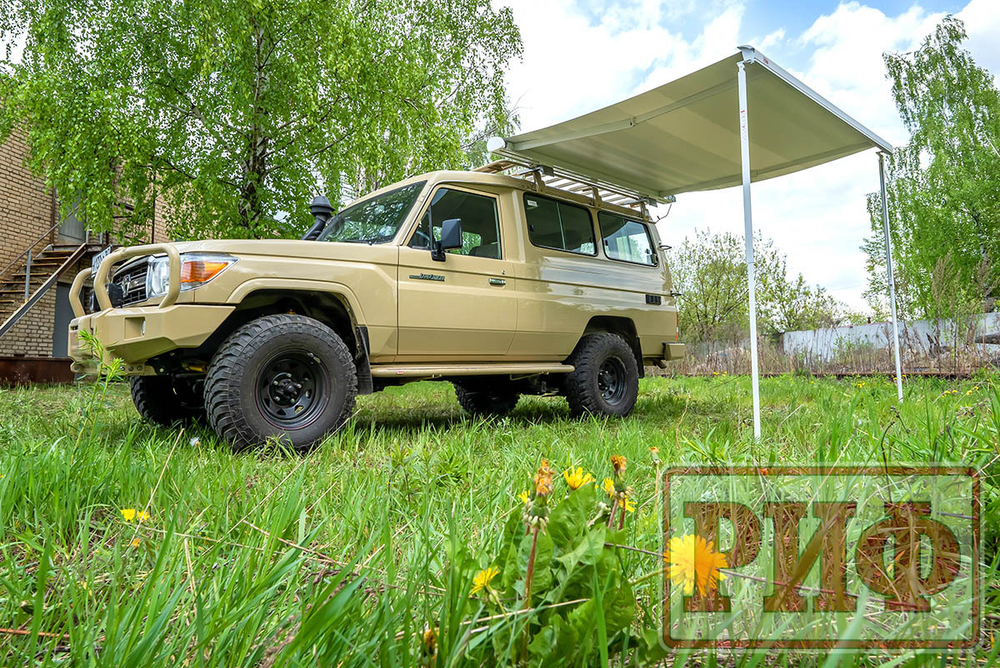 Маркиза автомобильная 2,5х2,0 м кассетная с электроприводом, корпус белый РИФ