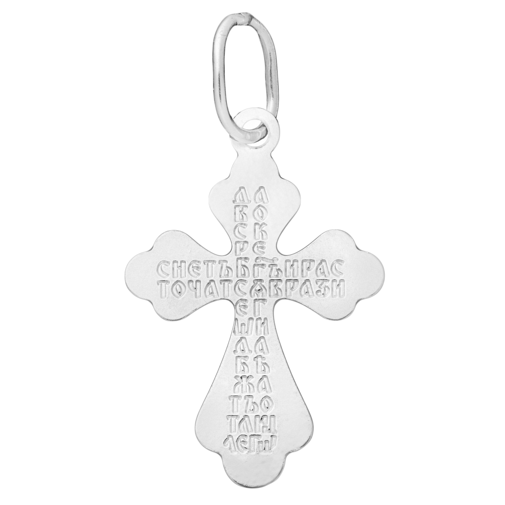 Крест из серебра/Чернение/С подвижным ухом