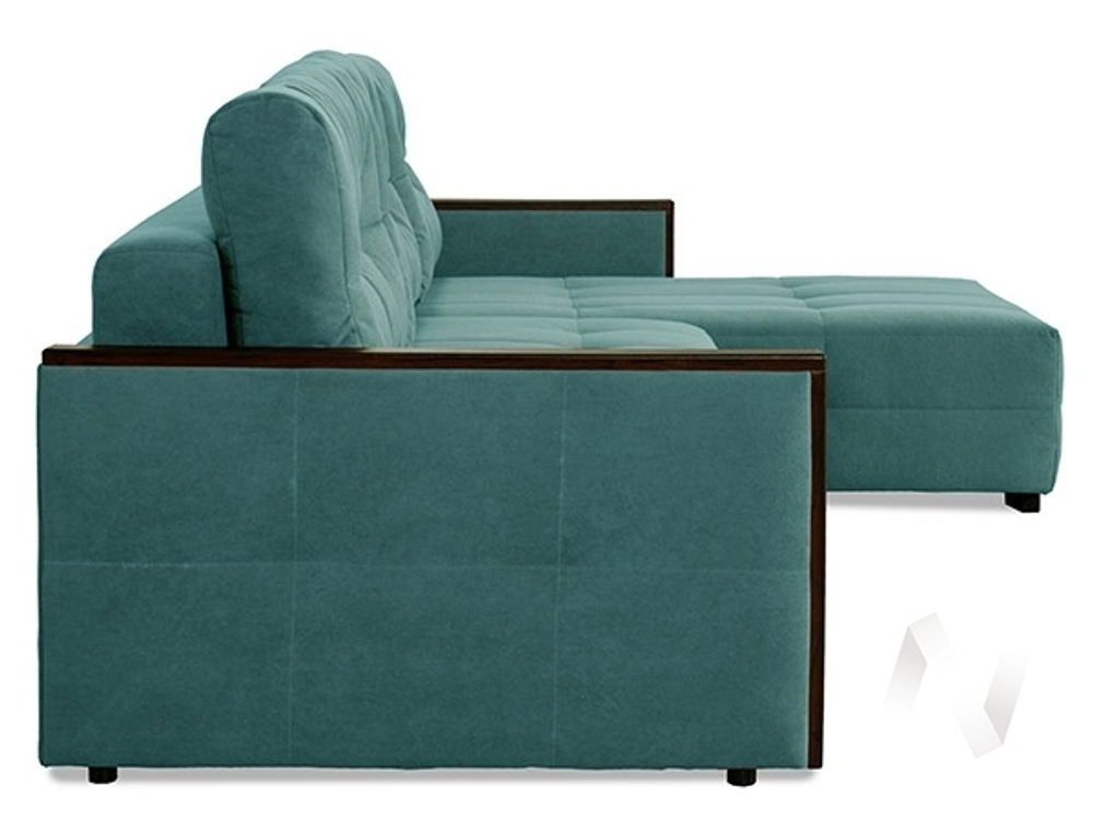 Диван угловой Линкольн (ДУ) LUMA 18 (велюр темно-голубой)