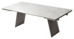Стол М-City DISAUR Шерл 220 Оникс (Crystal Onix Bianco), керамика, Латте каркас