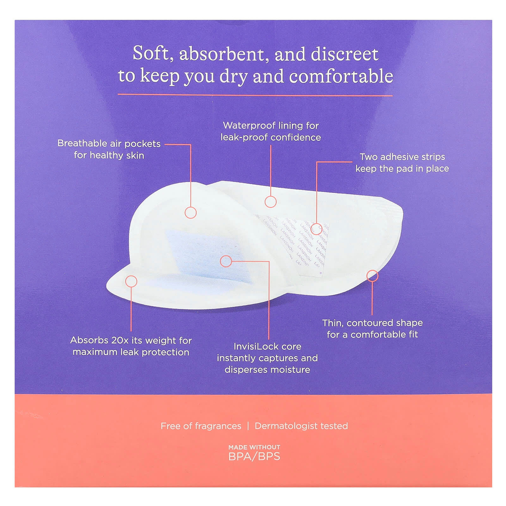 Lansinoh, кормящие прокладки Stay Dry, 36 штук в индивидуальной упаковке