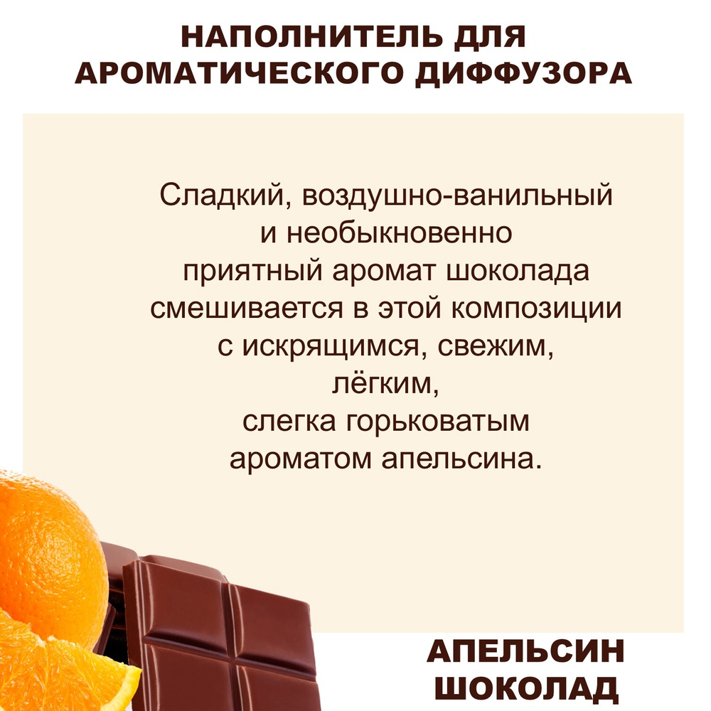 Апельсин и Шоколад - Наполнитель для ароматического диффузора