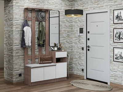 Холл-01 Silky White/Ясень шимо темный