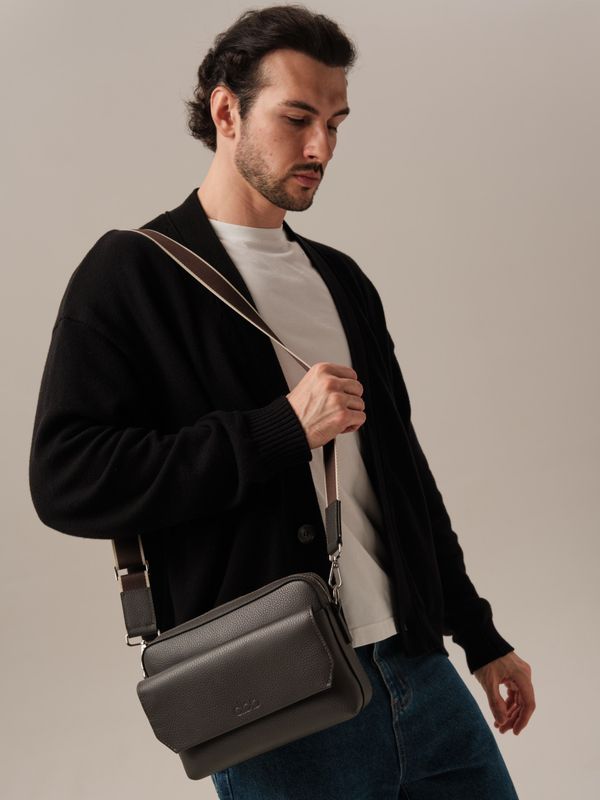 Мужская кожаная сумка Bora DBR 7113 темный лес