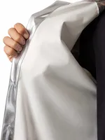 Рубашка Dryg эко-кожа серебро