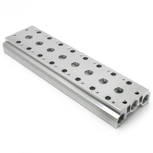 4V100M-8F Плита монтажная 8 мест для 5/2 и 5/3 пневмораспределителей