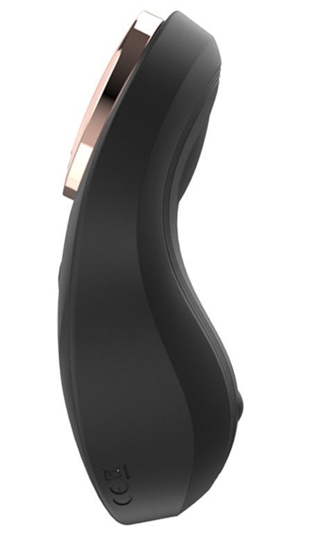 Черная вибровкладка в трусики - 9,3 см. (Цвет: черный)