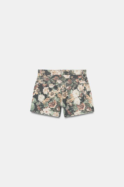 ZARA ШОРТЫ С ЦВЕТОЧНЫМ ПРИНТОМ — ZW COLLECTION, РАЗНОЦВЕТНЫЙ