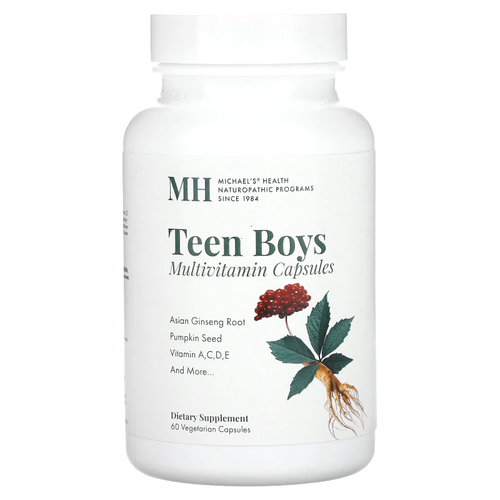 Michael's Health, Teen Boys Caps, капсулы для мальчиков-подростков, мультивитамины для ежедневного приема, 60 вегетарианских капсул