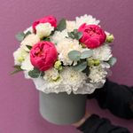 Коробка цветов "Peony Sunset" #79