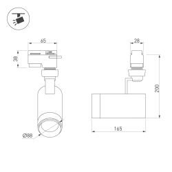 Светильник LGD-ZEUS-2TR-R88-20W Day4000 (BK, 20-60 deg, 230V) (Arlight, IP20 Металл, 5 лет) 025946(1)