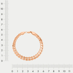 Браслет цепной из красного золота без вставок (арт. Б-079)
