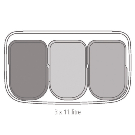Мусорный бак Bo Touch Bin 3x11л Brabantia Шампань