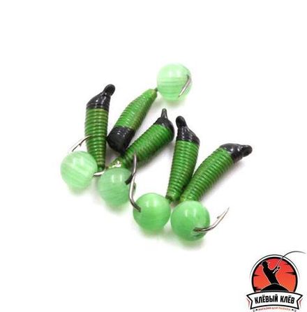 Мормышка вольф. безнасадочная "ЯМАН" Ручейник №3, d-1.5 мм, L-8.5 мм, вес 0,60 гр., кошачий глаз сверленый, цв. Салатовый