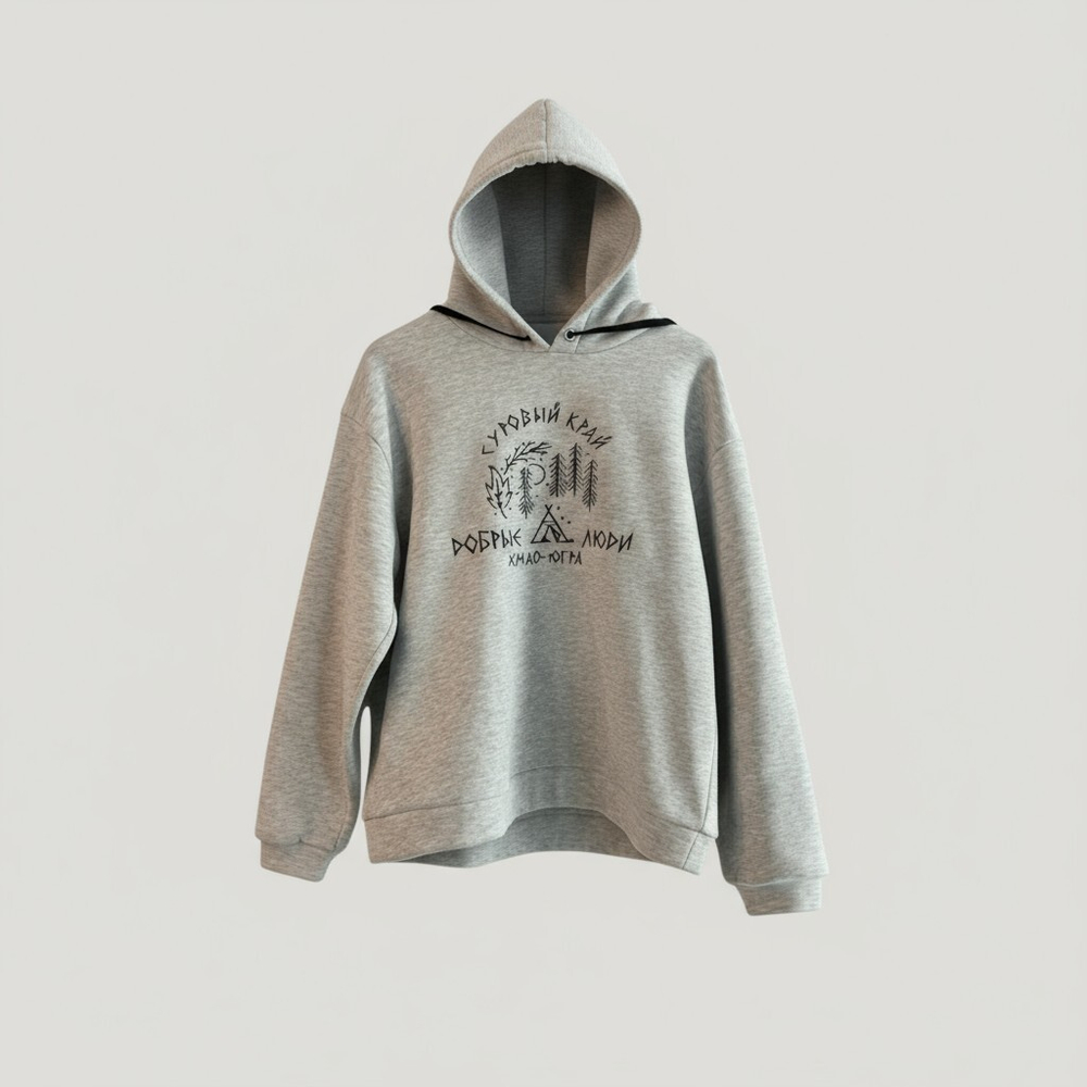 Худи с вышивкой "Суровый край"