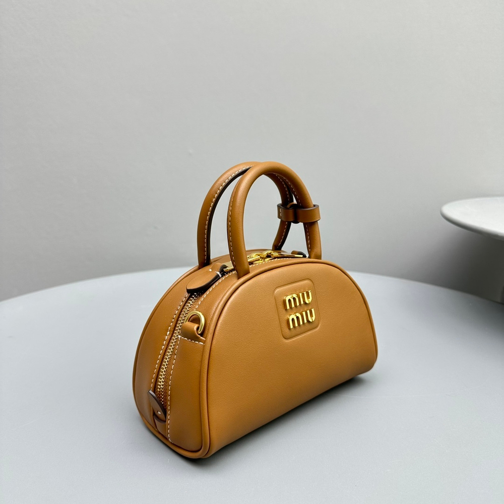 Miu Miu Leather Top Handle Bag 18 cm