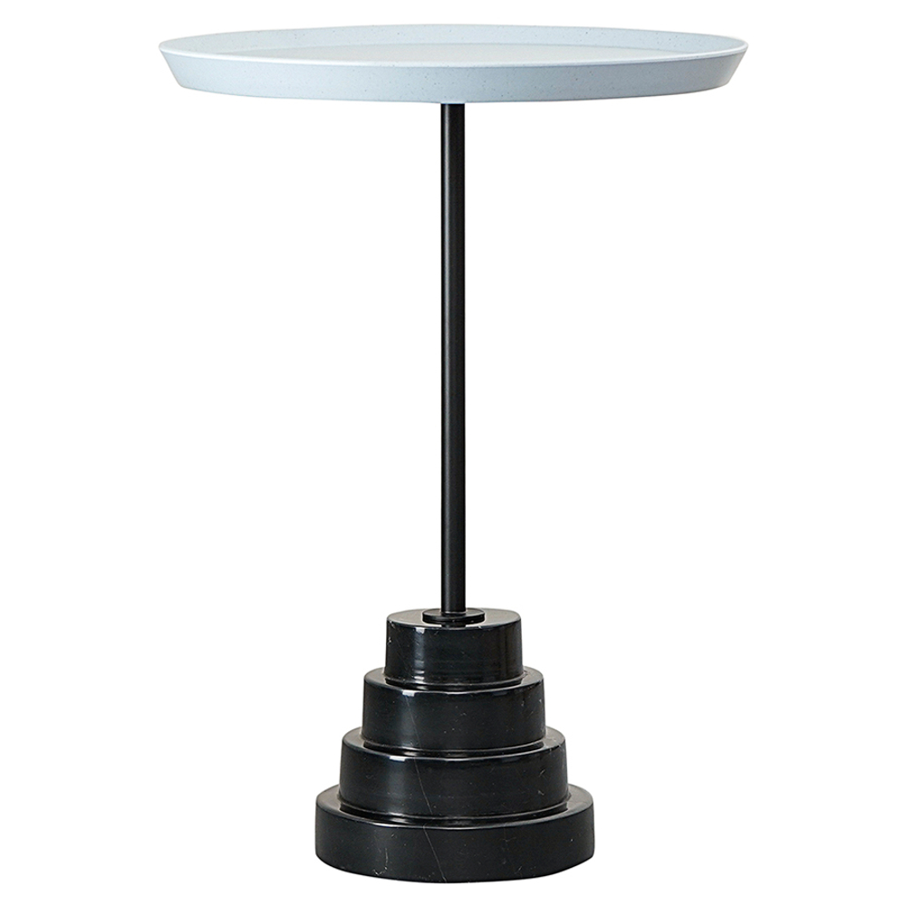 Столик кофейный Bergenson Bjorn Sustainable collection, 38 см, серо-голубой/черный