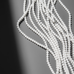 Керамические бусины, матовый белый, шар 4,5мм