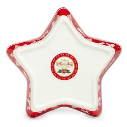 БЛЮДО LEFARD "С НОВЫМ ГОДОМ!" В ФОРМЕ ЗВЕЗДЫ 17,5*17,5*3,5 СМ КРАСНОЕ (КОР=36ШТ.)