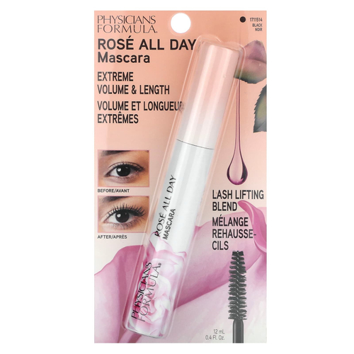 Physicians Formula, Rosé All Day, тушь для ресниц, 1711514 черный, 12 мл (0,4 жидк. унц.)