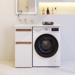 M85AFSX0402WG X-Joy, База под столешницу для стиральной машины, напольная, 40 см, 2 ящика, белый гля