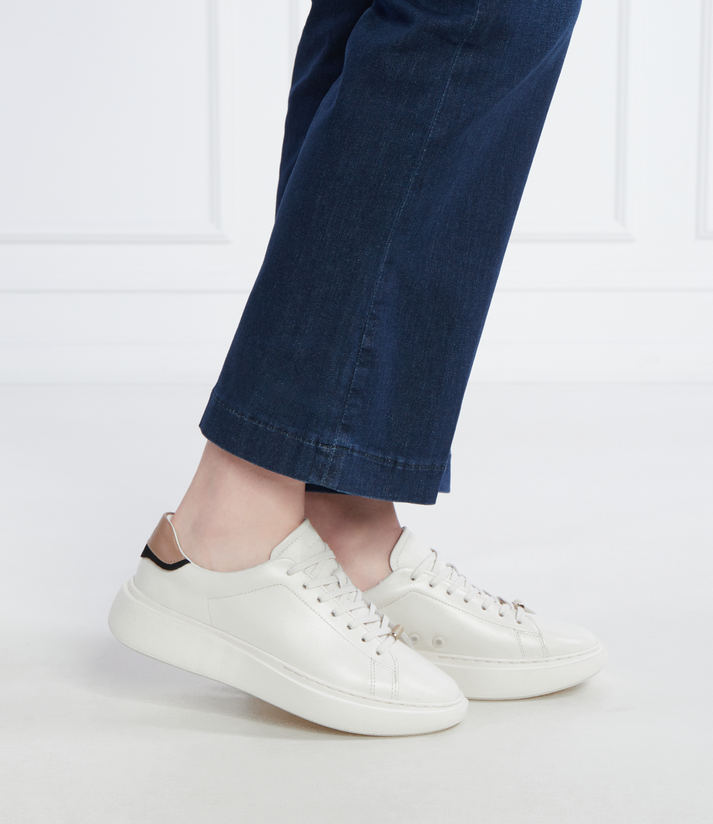 Кожаные кроссовки amber_tenn_ltsd BOSS BLACK - экрю(50517207)