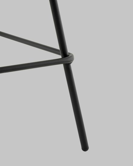 Стул полубарный Фуриоса экокожа чёрный