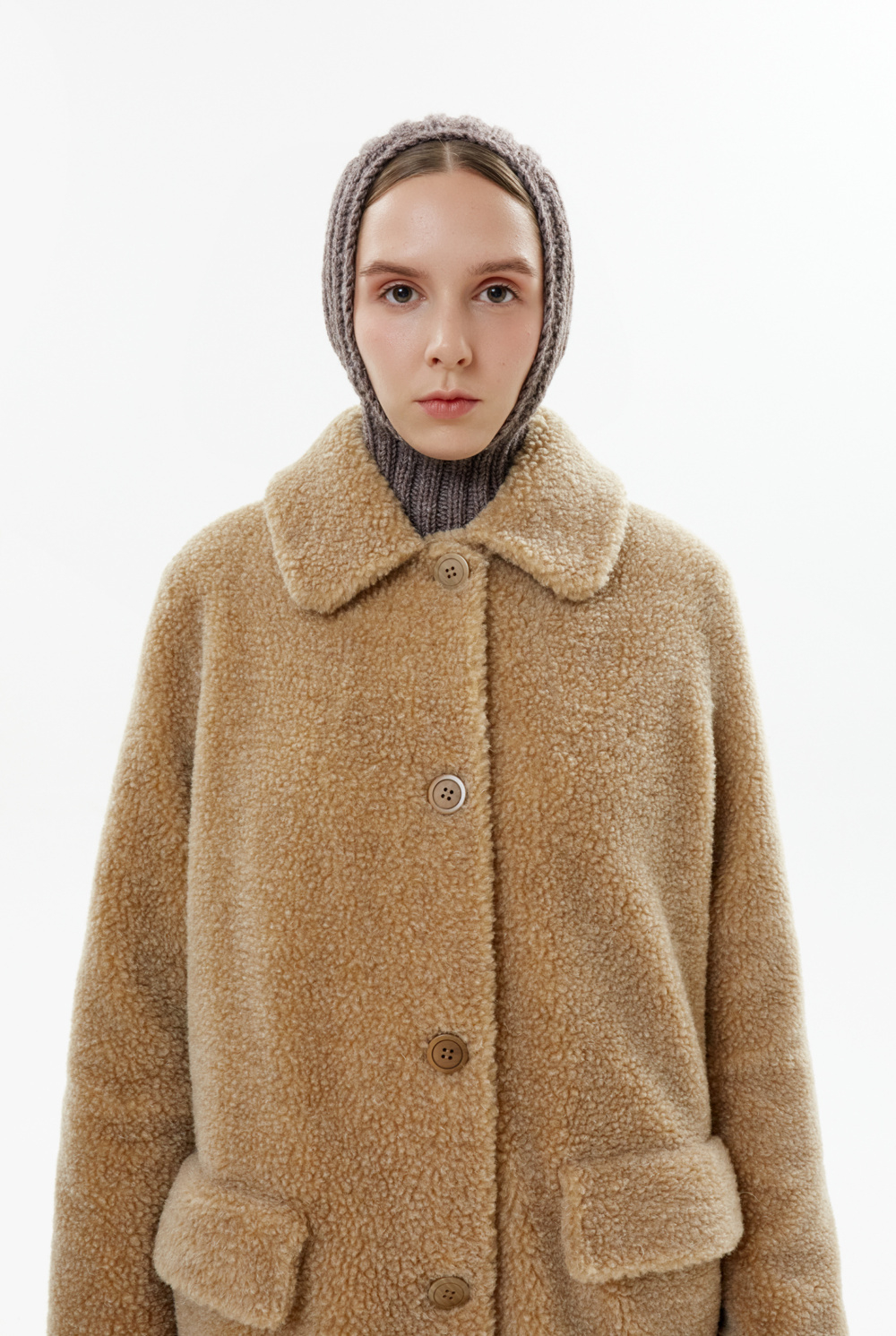 Шуба меховая, коричневый