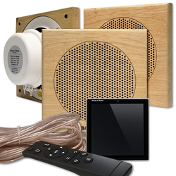Комплект влагостойкой акустики для бани и сауны - SW 3 black SENSOR SAUNA (квадратная решетка)