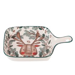 Блюдо "Kawaii Forest.Deer" 22*16*3см. (min 9) (фарфор) (транспортная упаковка)