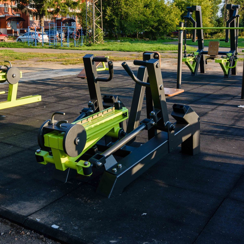 P-1809 Уличный тренажер Наклонная тяга с переменной нагрузкой ZAVODSPORTA