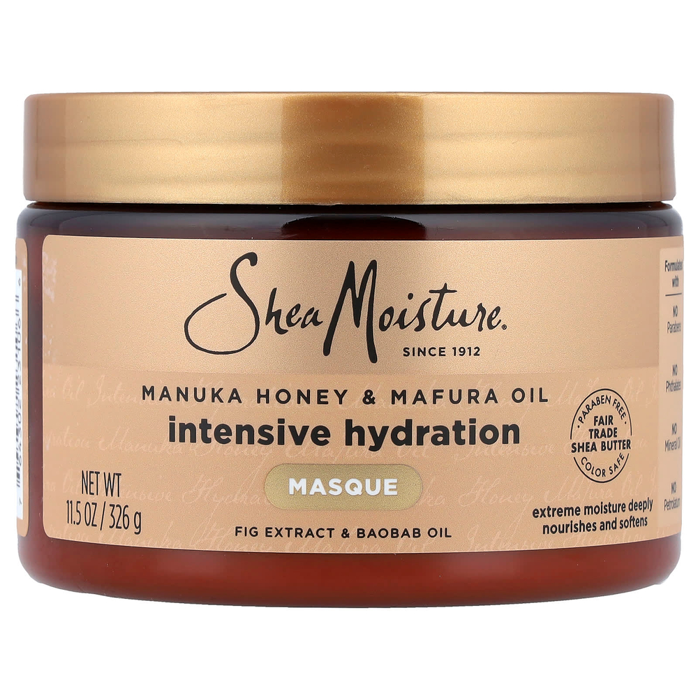 SheaMoisture, Маска для интенсивного увлажнения волос, мед манука и масло мафуры, 326 г (11,5 унции)