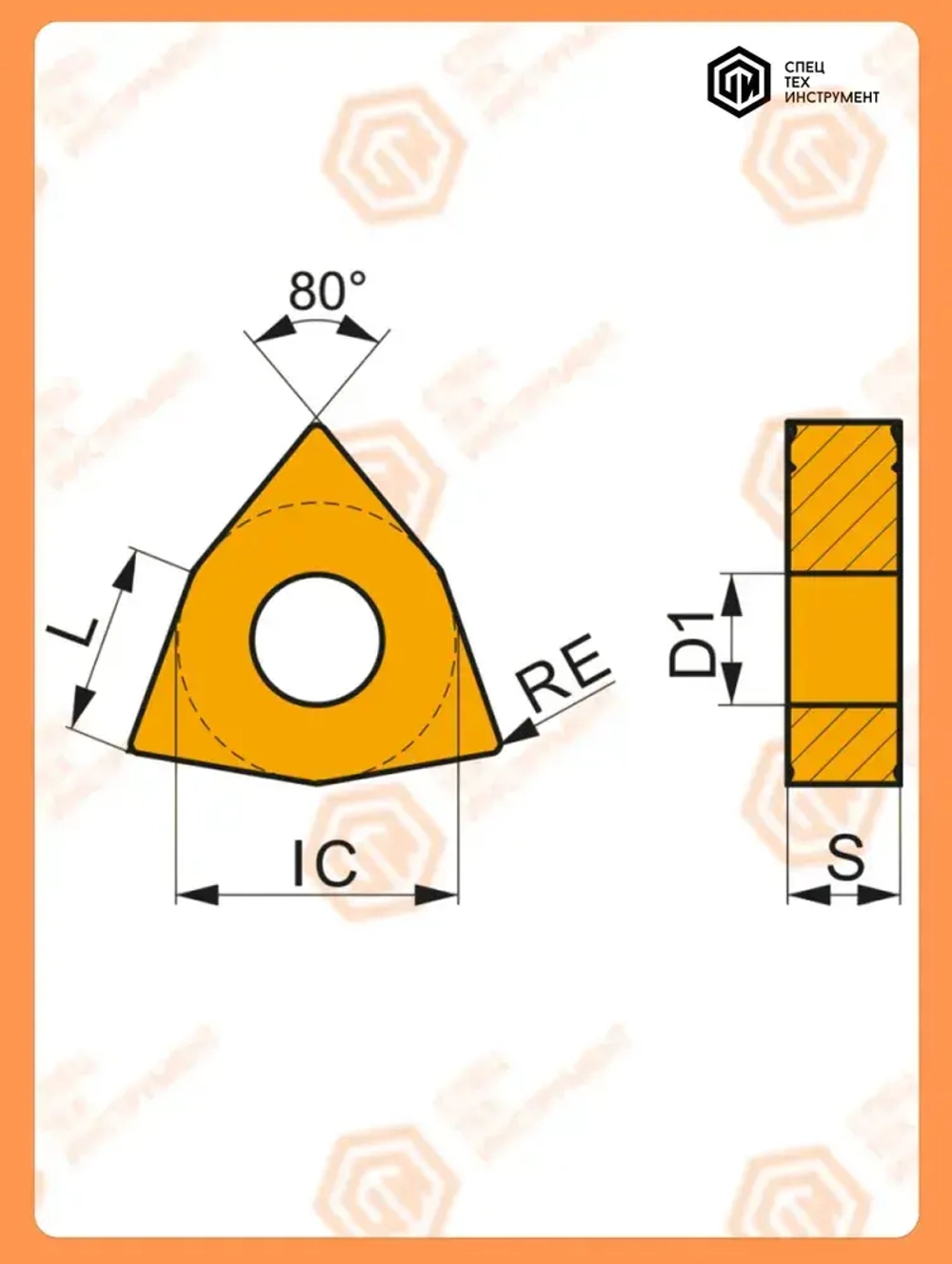 Пластина WCMX040208FN STU025J STI 10 штук СпецТехИнструмент