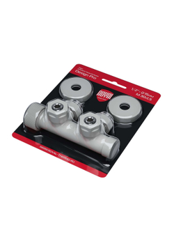 Узел нижнего подключения термостатический угловой Royal Thermo Design Pro 15мм М30х1,5 (Белый)