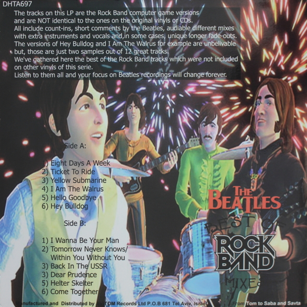 The Beatles / Best Of Rock Band Mixes (Coloured Vinyl)(LP)