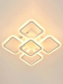 Люстра потолочная светодиодная с пультом ДУ Rivoli белая LED 80 Вт 3000 - 6000 К, светильник на кухню, в детскую, в спальню