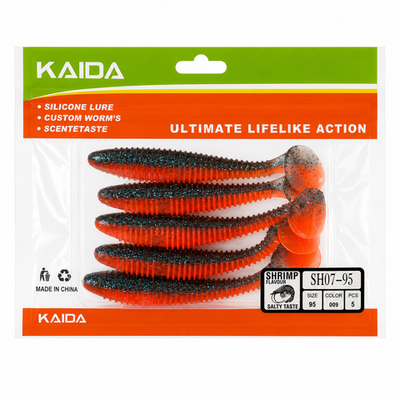 Набор силиконов KAIDA SH07-95 9.5см 5шт COL009 №116